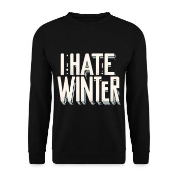 I Hate Winter 10 - Unisex Pullover - Schwarz - Vorne - Alina (178cm) & Michal (187cm)