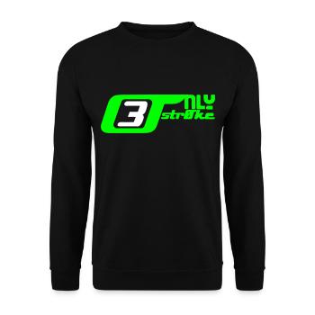 only3stroke - Unisex Pullover - Schwarz - Vorne - Alina (178cm) & Michal (187cm)