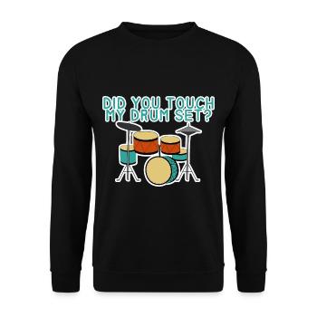Did You Touch My Drum Set 4 - Unisex Sweatshirt - black - Front - Alina (178cm) & Michal (187cm)