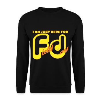 I'm Just Here For Field Day 18 - Unisex Sweatshirt - black - Front - Alina (178cm) & Michal (187cm)