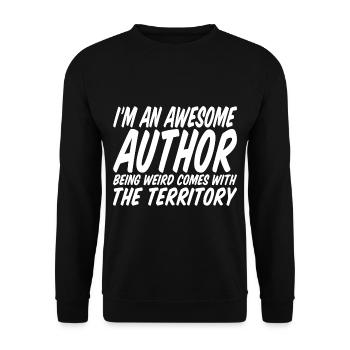 Je suis un auteur Être bizarre vient avec le territoire - Sweat-shirt Unisexe - noir - Devant - Alina (178cm) & Michal (187cm)
