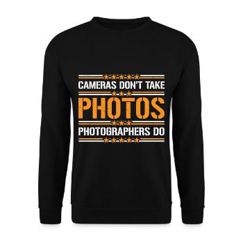 Cameras Don't Take Photos, Photographers Do 4 - Unisex Sweatshirt - black - Front - Alina (178cm) & Michal (187cm)