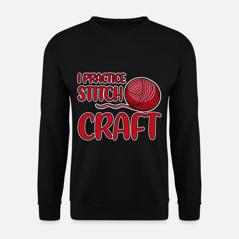 I Practice Stitch Craft 2 - Unisex Pullover - Schwarz