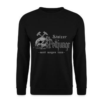 Ruhrpott Pottjunge - Unisex Pullover - Schwarz - Vorne - Alina (178cm) & Michal (187cm)