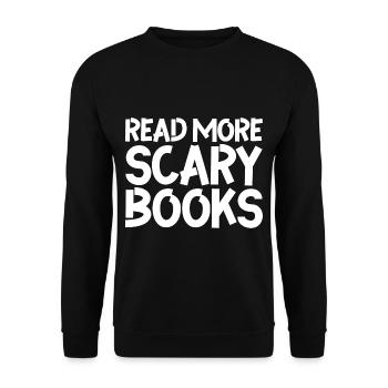 Lire la suite Livres effrayants - Sweat-shirt Unisexe - noir - Devant - Alina (178cm) & Michal (187cm)