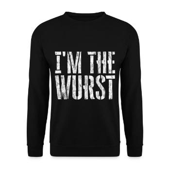I'm The Wurst 3 - Unisex Pullover - Schwarz - Vorne - Alina (178cm) & Michal (187cm)