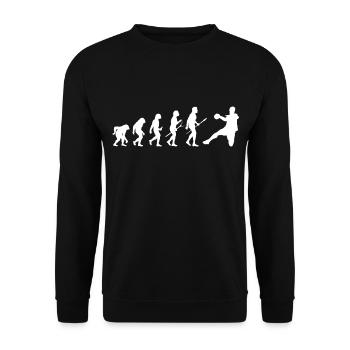 handball evolution - Unisex Pullover - Schwarz - Vorne - Alina (178cm) & Michal (187cm)