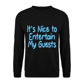 C’est agréable de divertir mes invités 2 - Sweat-shirt Unisexe - noir - Devant - Alina (178cm) & Michal (187cm)