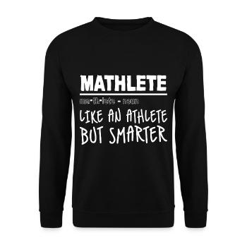 Mathlete Comme un athlète mais plus intelligent 4 - Sweat-shirt Unisexe - noir - Devant - Alina (178cm) & Michal (187cm)
