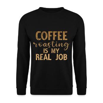 La torréfaction du café est mon vrai travail 3 - Sweat-shirt Unisexe - noir - Devant - Alina (178cm) & Michal (187cm)