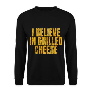 Je crois au fromage grillé 3 - Sweat-shirt Unisexe - noir - Devant - Alina (178cm) & Michal (187cm)