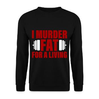 I Murder Fat For A Living 2 - Sweat-shirt Unisexe - noir - Devant - Alina (178cm) & Michal (187cm)