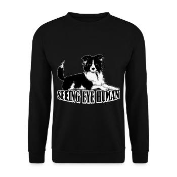 Seeing Eye Human 34 - Unisex Pullover - Schwarz - Vorne - Alina (178cm) & Michal (187cm)
