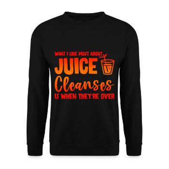 What I Like Most About Juice Cleanses 4 - Unisex Sweatshirt - black - Front - Alina (178cm) & Michal (187cm)