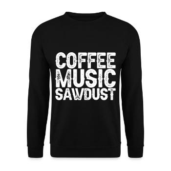Coffee Music Sawdust 3 - Unisex Sweatshirt - black - Front - Alina (178cm) & Michal (187cm)