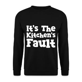 It's The Kitchen's Fault - Unisex Sweatshirt - black - Front - Alina (178cm) & Michal (187cm)