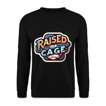 Raised In A Cage 17 - Unisex Sweatshirt - black - Front - Alina (178cm) & Michal (187cm)