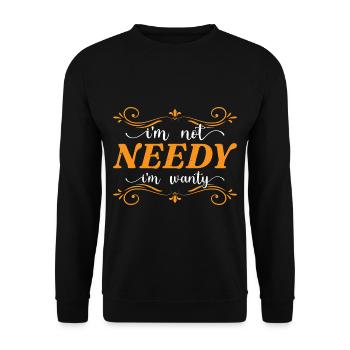Je n’ai pas besoin Je suis voulu 3 - Sweat-shirt Unisexe - noir - Devant - Alina (178cm) & Michal (187cm)