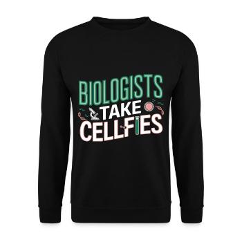 Biologists Take Cellfies 6 - Unisex Pullover - Schwarz - Vorne - Alina (178cm) & Michal (187cm)