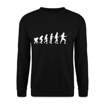 fencing evolution - Unisex Pullover - Schwarz - Vorne - Alina (178cm) & Michal (187cm)