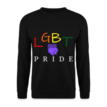 LGBT PRIDE - Sweat-shirt Unisexe - noir - Devant - Alina (178cm) & Michal (187cm)