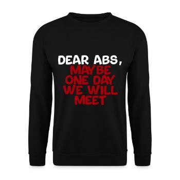 Dear Abs, Maybe One Day We Will Meet 4 - Unisex Pullover - Schwarz - Vorne - Alina (178cm) & Michal (187cm)