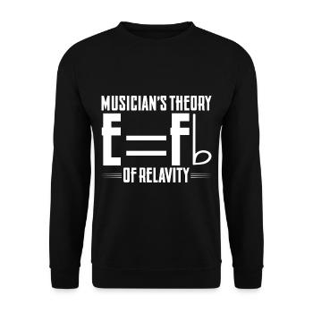 Musician's Theory Of Relativity 3 - Unisex Sweatshirt - black - Front - Alina (178cm) & Michal (187cm)