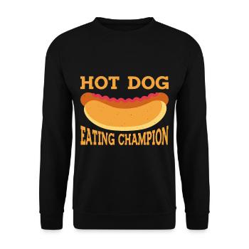 Champion de la consommation de hot-dogs 9 - Sweat-shirt Unisexe - noir - Devant - Alina (178cm) & Michal (187cm)