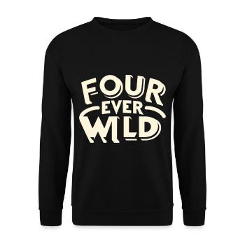 Four Ever Wild 61 - Unisex Pullover - Schwarz - Vorne - Alina (178cm) & Michal (187cm)