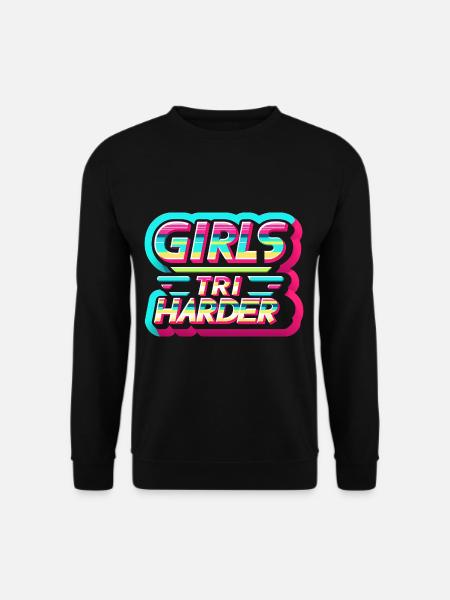 Girls Tri Harder 9 - Unisex Sweatshirt - black