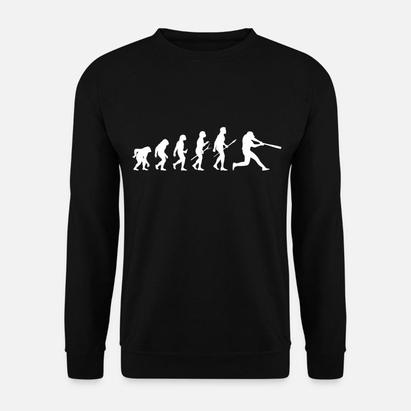 baseball player evolution - Sweat-shirt Unisexe - noir