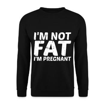 I'm Not Fat I'm Pregnant 7 - Unisex Sweatshirt - black - Front - Alina (178cm) & Michal (187cm)