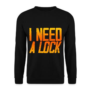 I Need A Lock 3 - Unisex Pullover - Schwarz - Vorne - Alina (178cm) & Michal (187cm)