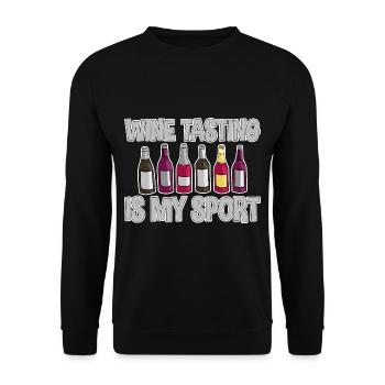 Wine Tasting Is My Sport 2 - Unisex Sweatshirt - black - Front - Alina (178cm) & Michal (187cm)