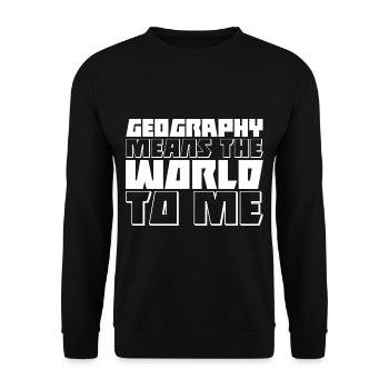 La géographie signifie le monde pour moi - Sweat-shirt Unisexe - noir - Devant - Alina (178cm) & Michal (187cm)