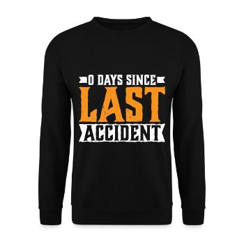 0 jours depuis le dernier accident 23 - Sweat-shirt Unisexe - noir - Devant - Alina (178cm) & Michal (187cm)