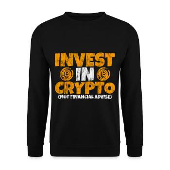 Investissez dans la cryptographie, pas dans des conseils financiers 3 - Sweat-shirt Unisexe - noir - Devant - Alina (178cm) & Michal (187cm)