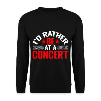 Je préfère être à un concert 6 - Sweat-shirt Unisexe - noir - Devant - Alina (178cm) & Michal (187cm)