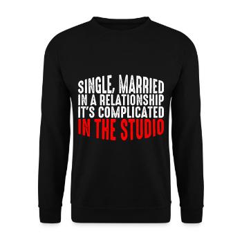 Single, Married, In The Studio 6 - Unisex Sweatshirt - black - Front - Alina (178cm) & Michal (187cm)
