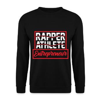 Rapper Athlete Entrepreneur 57 - Unisex Sweatshirt - black - Front - Alina (178cm) & Michal (187cm)