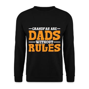 Les grands-pères sont des papas sans règles 3 - Sweat-shirt Unisexe - noir - Devant - Alina (178cm) & Michal (187cm)