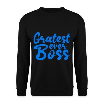 Gratest Ever Boss 4 - Unisex Pullover - Schwarz - Vorne - Alina (178cm) & Michal (187cm)