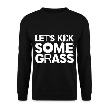 Let's Kick Some Grass - Unisex Sweatshirt - black - Front - Alina (178cm) & Michal (187cm)