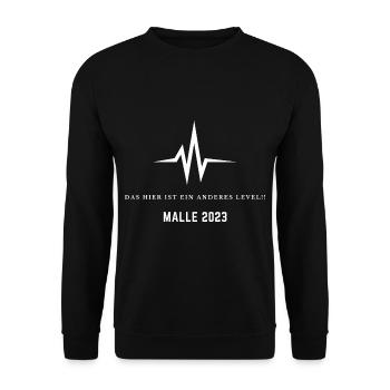 Das hier ist ein anderes Level - Malle 2023 - Unisex Pullover - Schwarz - Vorne - Alina (178cm) & Michal (187cm)