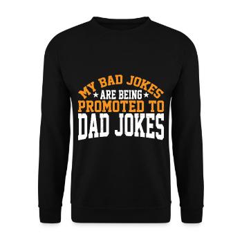 My Bad Jokes Are Being Promoted To Dad Jokes 3 - Unisex Sweatshirt - black - Front - Alina (178cm) & Michal (187cm)