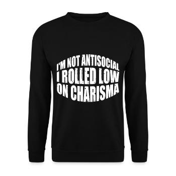 Je ne suis pas antisocial, j’ai roulé à court de charisme 11 - Sweat-shirt Unisexe - noir - Devant - Alina (178cm) & Michal (187cm)