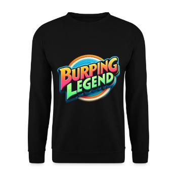 Burping Legend 18 - Unisex Sweatshirt - black - Front - Alina (178cm) & Michal (187cm)