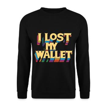 I Lost My Wallet 17 - Unisex Pullover - Schwarz - Vorne - Alina (178cm) & Michal (187cm)