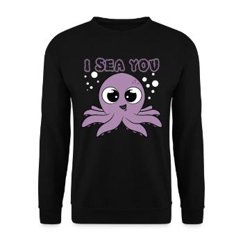 Squid Octobus Octobus cute animal mother mom - Unisex Sweatshirt - black - Front - Alina (178cm) & Michal (187cm)