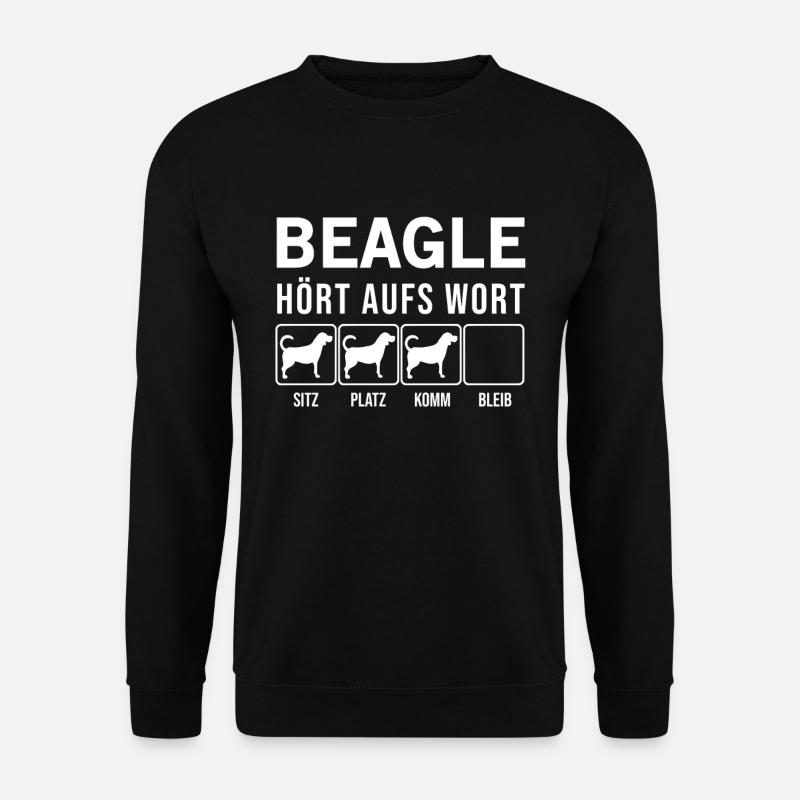 Beagle - Hört aufs Wort - lustiges Hunde Geschenk - Unisex Pullover - Schwarz